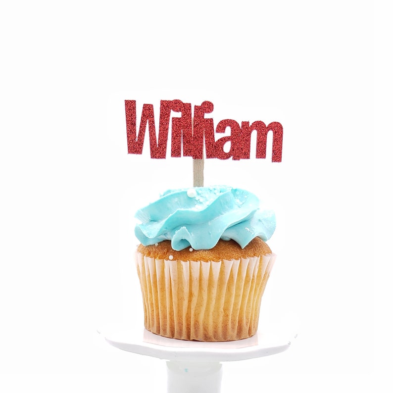 Custom Cupcake Toppers Personalized Name Cupcake Toppers Etsy