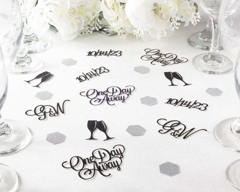 One day away wedding rehearsal dinner decor