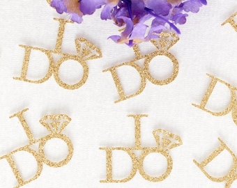 I Do Diamond Ring Confetti: Glitter Engagement Party Decor (50 Pieces)