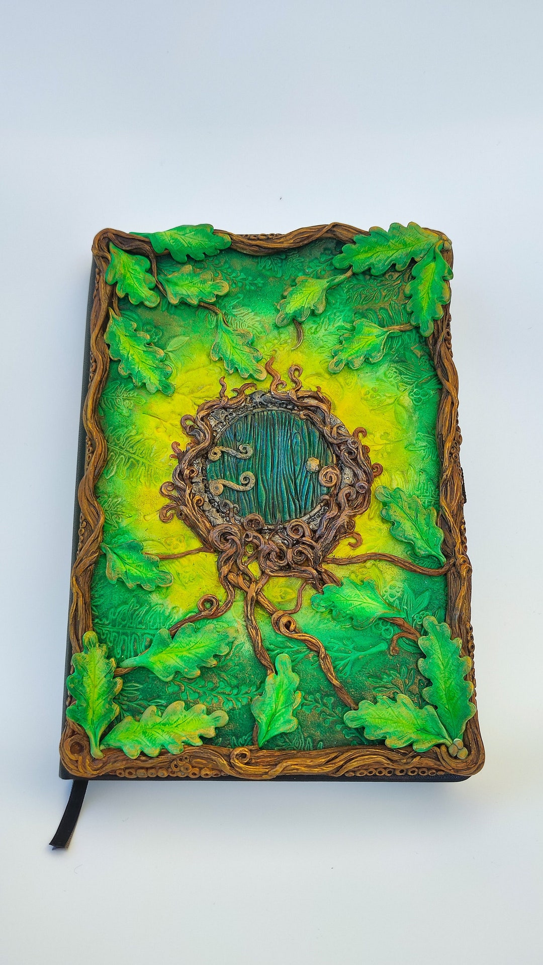 Secret Door Fantasy Notebook With Oak Leaves, Woodland Druid Book, Gift ...