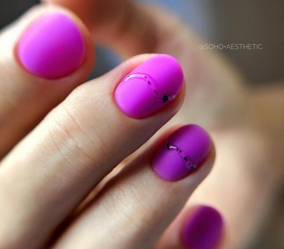Instagram Top Look Set-May Gorgeous Aurora Cat Eye Nail Art Set Purple Nails Basic