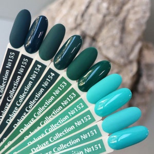 Komilfo Green Gel Polish Turquoise Nail Polish Emerald Gel Varnish Teal Manicure Nail Art