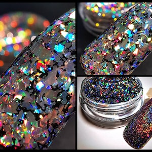 Holographic Galaxy Holo Flakes Rainbow Laser Flakes Pigments Manicure Nail Art