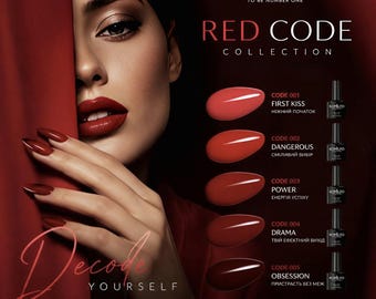 Komilfo Red Gel Polish Burgundy Nail Polish Cherry Gel Varnish Valentines no HEMA/no TPO Manicure