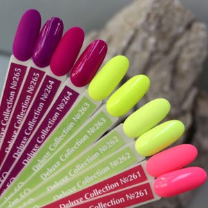 Komilfo Light Green Gel Polish Fuchsia Gel Nail Polish Pink Lime Gel Varnish Spring Summer Manicure Nail Art