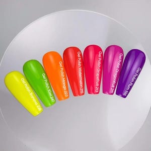Summer Neon Gel Polish Fruit Gel Nail Polish Varnish Bright Spring Summer Manicure Nail Art