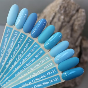 Komilfo Blue Gel Polish Grey Nail Polish Aqua Gel Varnish Sky Nails Manicure Nail Art