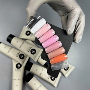 Saga Professional Saga Poly Gel Acrylgel PolyGel Acryl Gel UV LED Arte de uñas