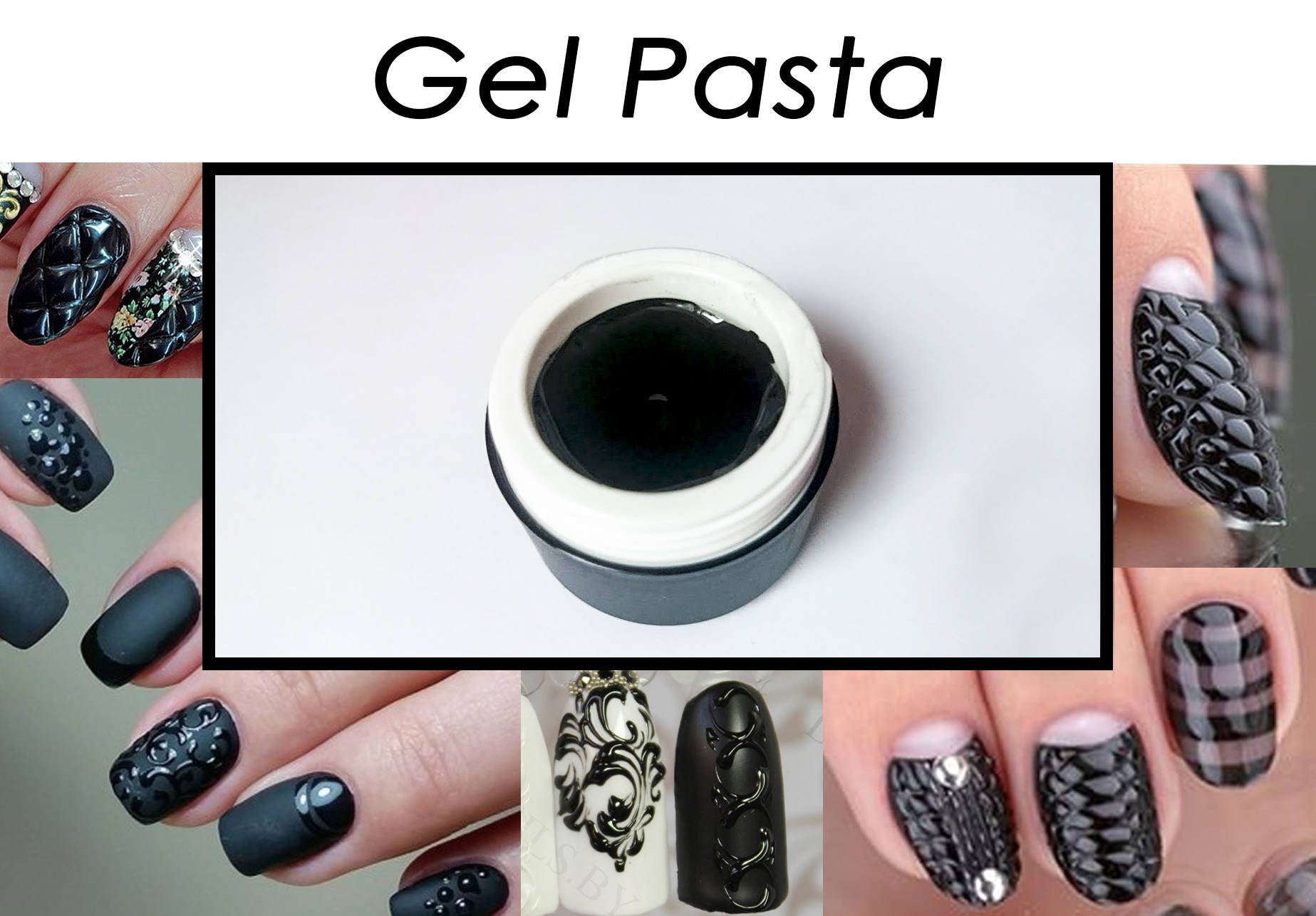 Dime rodear personalizado 3D Negro Gel Pasta Volume Texture gel Molding gel Nail Art - Etsy España