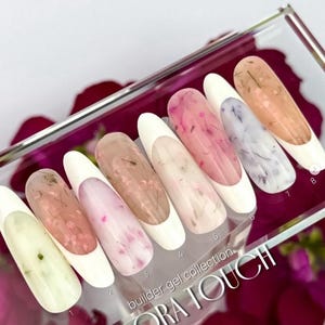 Gel constructor de flores, gel para esculpir flores, gel para extensión, gel fortalecedor de primavera francesa, formas superiores de verano, manicura artística de uñas