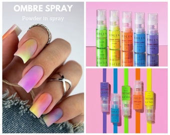 Edlen Ombre Spray Neon Pigment Powder Dust Ombre Efekt dla Jasnego Letniego Manicure Nail Art