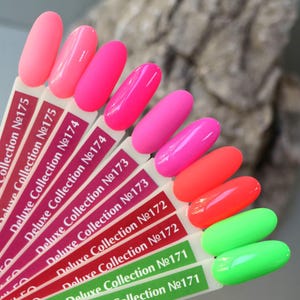 Komilfo Neon Gel Polish Hot Pink Gel Nail Polish Electric Green Brown Varnish Coral Spring Summer Manicure Nail Art