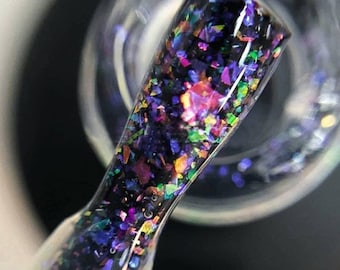 NailApex Multi-Shine Top Cover Galaxy Flakes Top Coat Gloss Nail Art 15ml