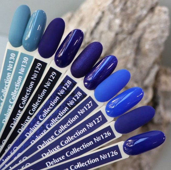 Buy Komilfo Blue Gel Polish Navy Aqua Nail Polish Royal Blue Gel Varnish  8ml Nail Art Online in India - Etsy