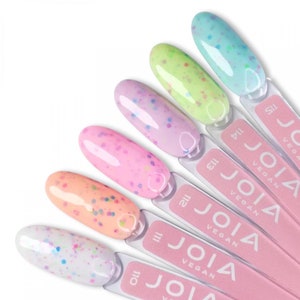 Confetti Milk Gel Polish Candy Sequin Bright Pastel Spring Summer Ice Cream Manicure Nail Art