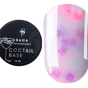 Saga Confetti Gel Polish Neon Glitter Nail Polish Sparkle Sequins Polish Spring Nails Nail Art 13 ml