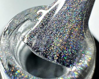 Saga Crush Top Coat Holo Galaxy Glitter Holographic Manicure Prism Flakes Shimmer Gel Polish Nail Art