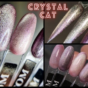 Esmalte de uñas en gel con efecto ojo de gato de cristal NailApex Shimmer Magnetic Glitter Nail Art