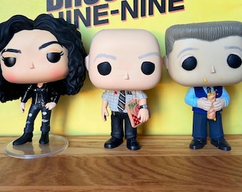 Bonecos Pop! Vinyl personalizados de Brooklyn Nine-Nine: Rosa Diaz, Hitchcock e Scully.
