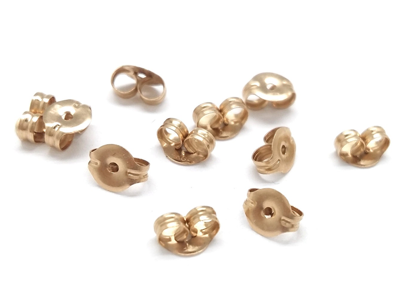 60 pcs Earring Backs Stoppers Findings Ear Post Nuts Gold/Silver/Bronze 