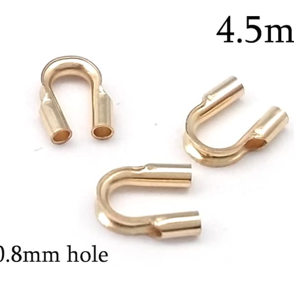 20pcs Wire savers Cable Thimble Gold filled Wire Guards 0.032" (0.8mm), Wire protectors, Findings Wire Guards, Guardians, Wire thimble