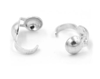 20 pièces en argent sterling 925 à clapet, pointe de 3,5 mm avec boucle ouverte