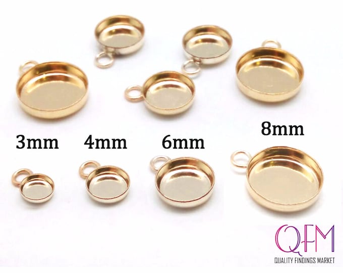 4 Pcs Sterling Silver 925 Disc, 8mm, 13mm, 16mm With a Hole 1.6mm ...