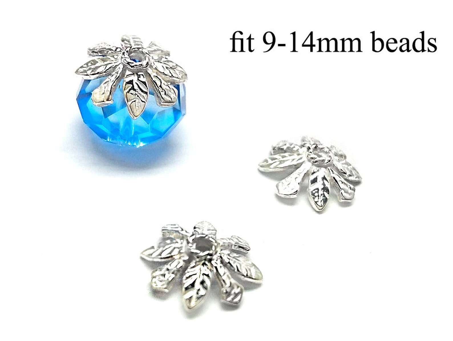 10pcs Sterling Silver Bead Caps Fit 914mm Beads 10x3mm Etsy