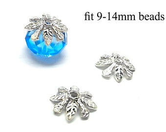 10 tapas para cuentas de plata de ley de 9-14 mm (10 x 3 mm, plata de ley 925), tapa espaciadora para cuentas - JBB Findings - Tapa para extremo de cuentas