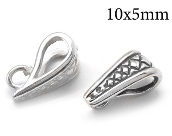 5pcs Loop Pendant Bails Sterling silver 925, Pendant connection - Size 10x5mm -pendant link Connector for jewelry DIY making, JBB Finding