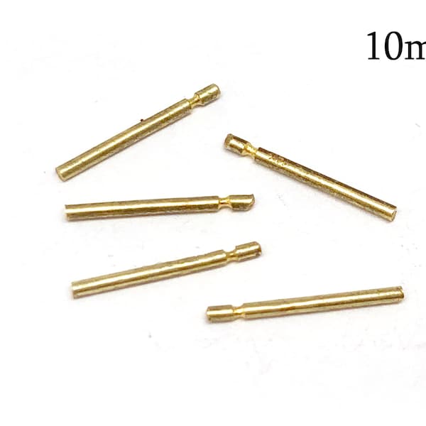 2pcs Solid Gold 14K Earring Studs for soldering 10mm, Earring posts Rod Sticks, 14K Yellow Gold Stud Findings, JBB Findings, Thickness 0.8mm