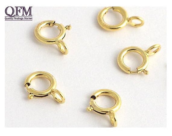 Gold 14K Spring Ring Clasps – Estate Beads & Jewelry