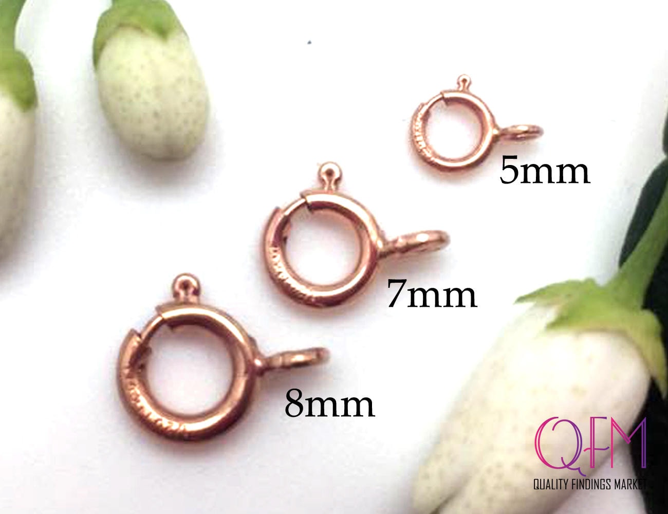 20 pcs Gold Filled 1/20 14K Spring Ring Clasp in 4 different sizes 