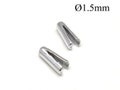 10pcs Sterling Silver925 Leather Cord End Cap Inside Diameter 1.5mm Cord Ends Caps Jewelry Fastener Antique silver Shiny silver JBB Findings product logo