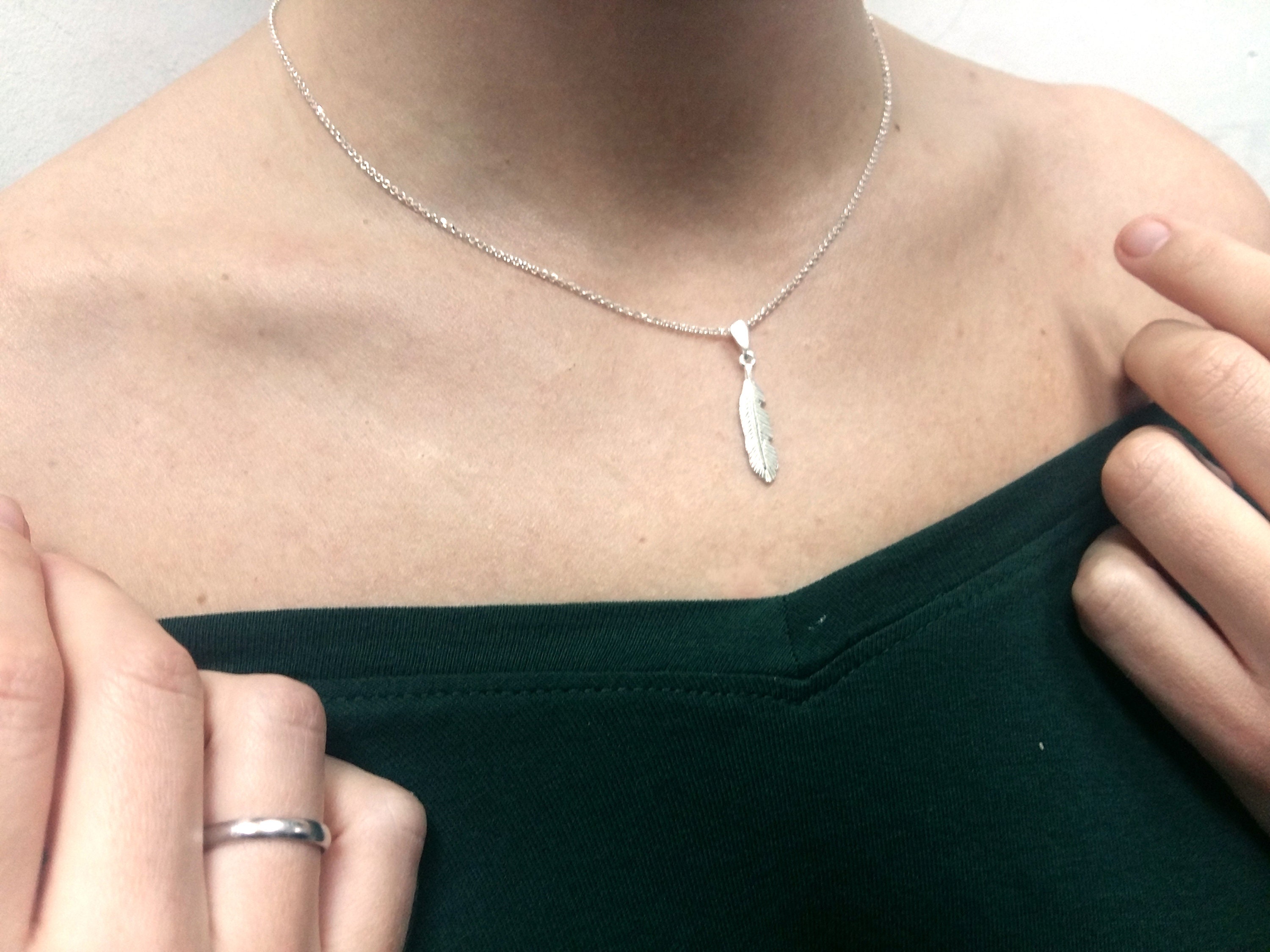 Magnifique Broche Plume En Argent Sterling Avec Perles D'eau Douce Et Améthyste - Pièce Unique Occasion