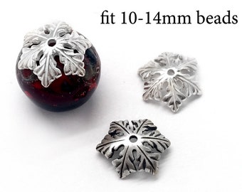 6 tapas para cuentas de plata de ley de 10 a 14 mm (11 x 3 mm), plata de ley 925, tapa espaciadora para cuentas - JBB Findings - Tapa para extremo de cuentas