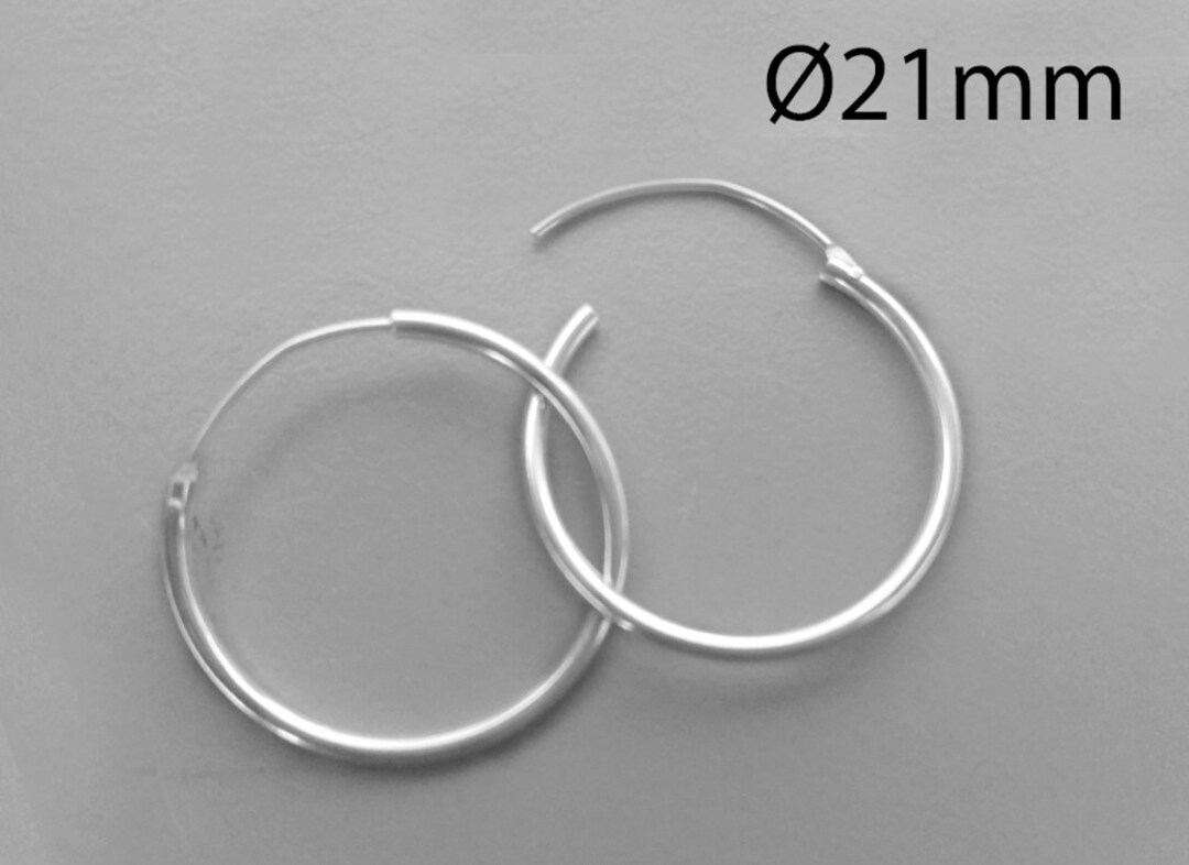 50pairs Sterling Silver 925 Hoop Earrings 21mm Endless Hoop - Etsy