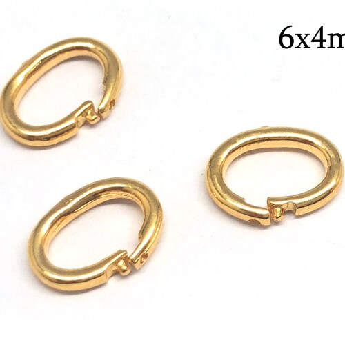 2pcs Solid Gold 14K Lock in Jump Rings Round 4mm JBB Etsy