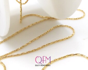 WHOLSALE 100ft Gold Filled Chain, Cardano 0.8mm, 0.6mm, 0.5mm - Gold Filled 14K Cardano