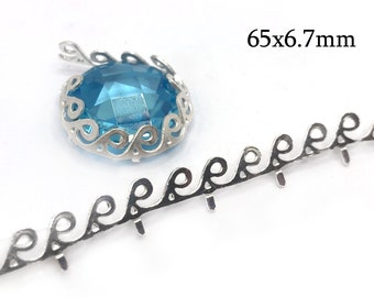 1 fil en argent fin 999 coulé pour lunette - Fil galerie d'argent - 2,5 pouces (65 mm) x 6,7 mm