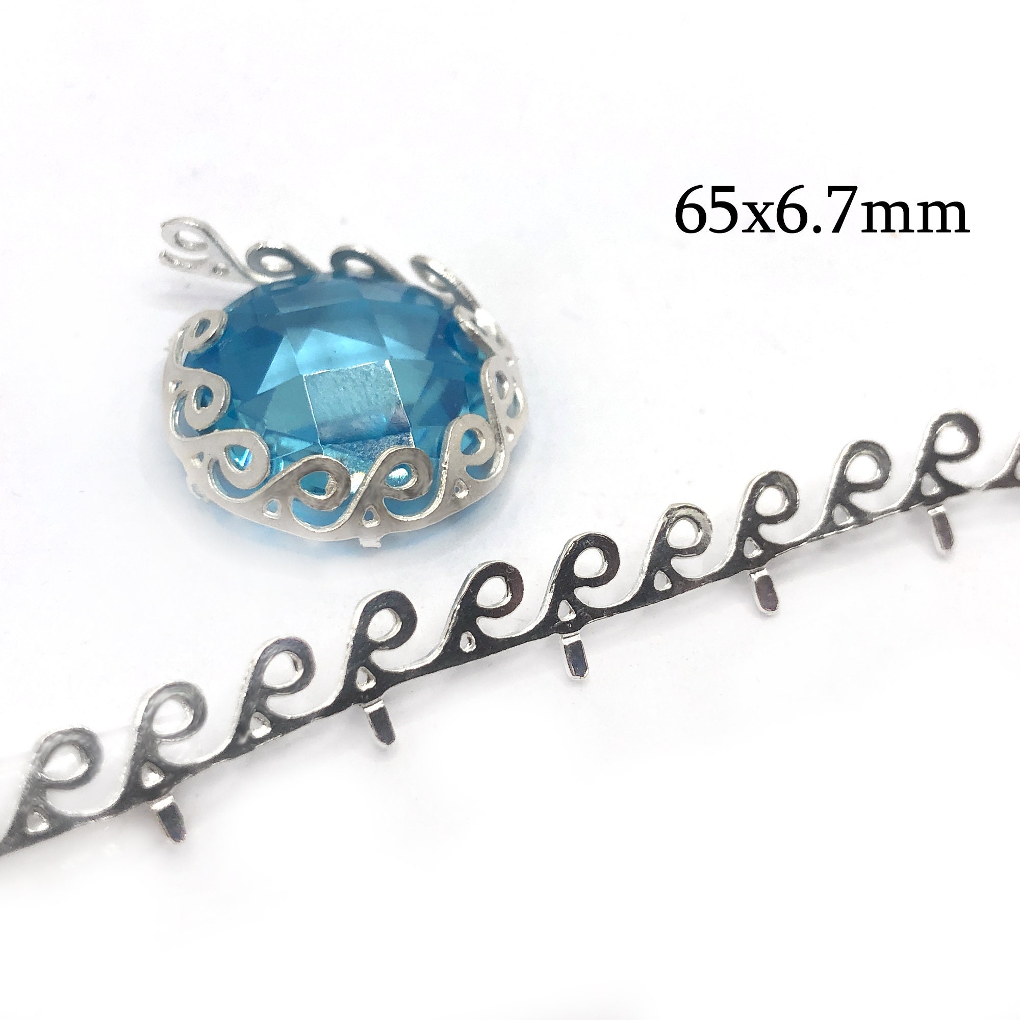 1pc Fine Silver 999 Cast Bezel Wire - Silver Gallery Wire - 2.5 Inch ...