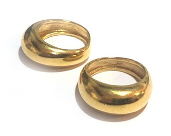 Anillo minimalista de latón macizo, talla 6 EE. UU., cobre, plata y chapado en oro.