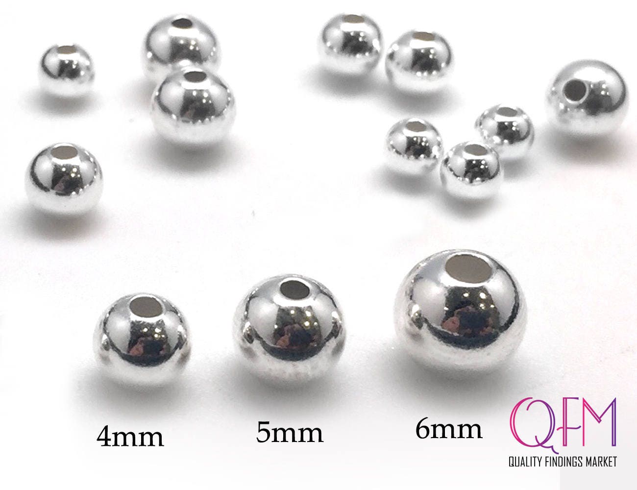  50pcs Adabele Authentic 925 Sterling Silver 4mm (0.16 Inch)  Small Saucer Rondelle Spacer Loose Beads for Jewelry Making SS51 : Arts,  Crafts & Sewing