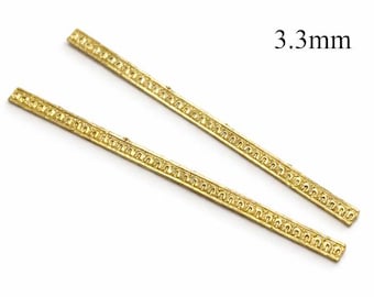 1 pieza de alambre de engaste de galería de latón fundido con patrón de 69x3,3 mm