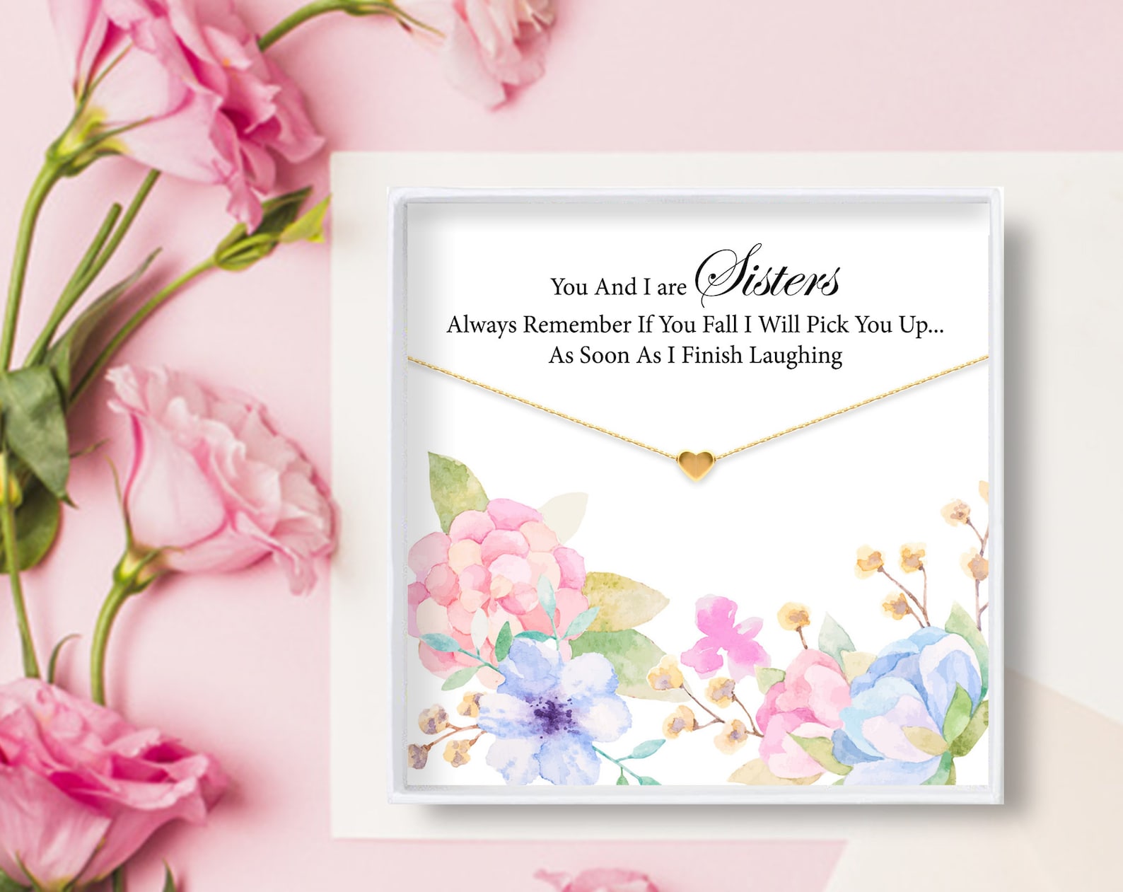 Cadeau pour soeur collier de coeur de soeur cadeau parfait  Etsy