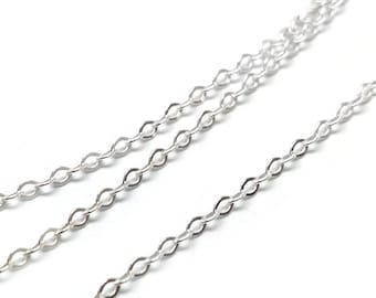 1meter Sterling silver 925 delicate cable chain 1.6mm (3.28 Feet) Cable Link Chain - This type of chain available in bulk (spools)