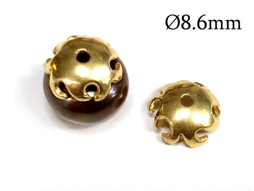 1pc 14K Solid Gold Bead Caps 8.6mm for 8mm Beads, Spacer Beads Cap, JBB