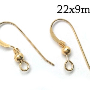 6pcs 14k Gold Filled Ear wires with Ball & Coil Earring Hooks, Gold Filled Ear Wire , Earring Hooks, Earring Settings gold filled 3pairs image 1