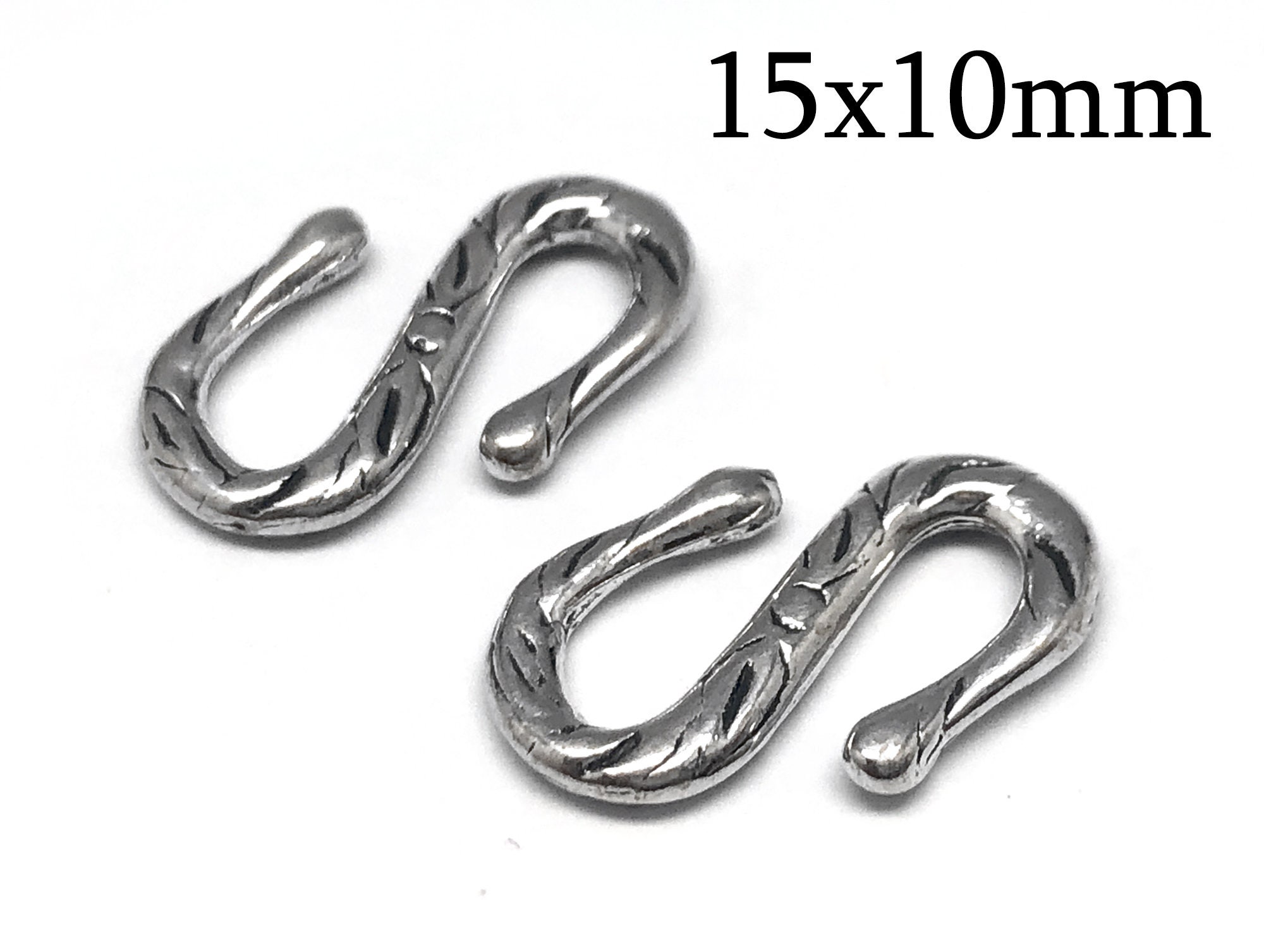Sterling Silver Hook and Eye Clasps, 925 Silver Thin Hook Clasps, Polished  Hook and Eye Connector, Clasp Connector for Necklace -  Canada