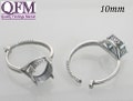 1 Pc/pk Adjustable locking Ring 10mm,12mm,14mm,16mm,18mm - Bezel Cup in Sterling Silver 925, Round Shaped Roman Style product logo